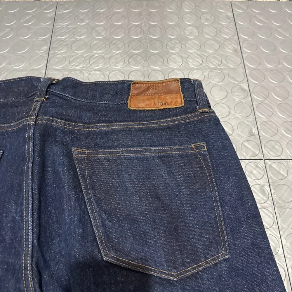 J Crew 1040 Athletic Fit Selvedge Japan Kaihara Denim Jeans 34x33 BUTTON FLY - Picture 9 of 9